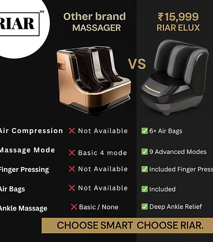 RIAR ELUX Leg & Foot Massager for Pain Relief