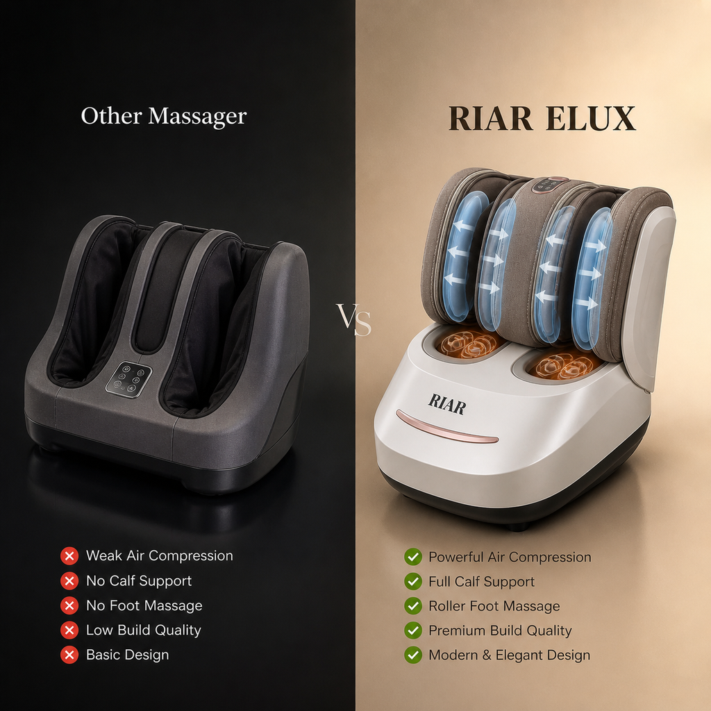 RIAR ELUX Leg & Foot Massager for Pain Relief | India's best leg massagers